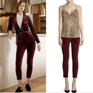 FRAME Le Velveteen High Rise Skinny Jeans Pinot Size 24